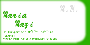 maria mazi business card